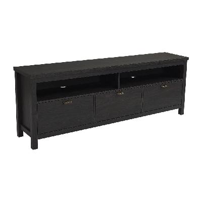 baxley lowline entertainment unit tv stand 180cm 3-drawers antique black