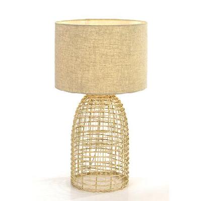 bayz modern table desk lamp light rattan sand