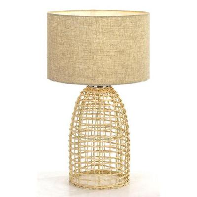 bayz modern table desk lamp light rattan sand