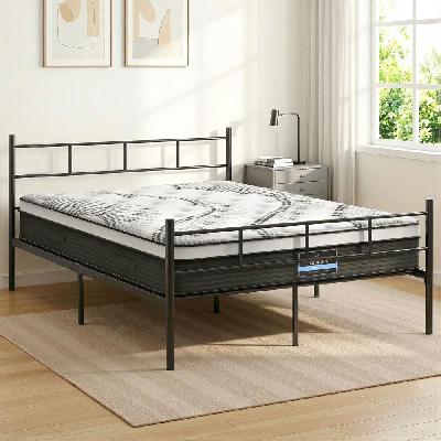 bed frame double metal bed frames sol with mattress