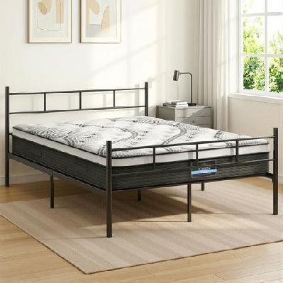 bed frame double metal bed frames sol with mattress