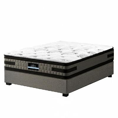 bed frame with 36cm giselle mattress set king single gas lift base grey