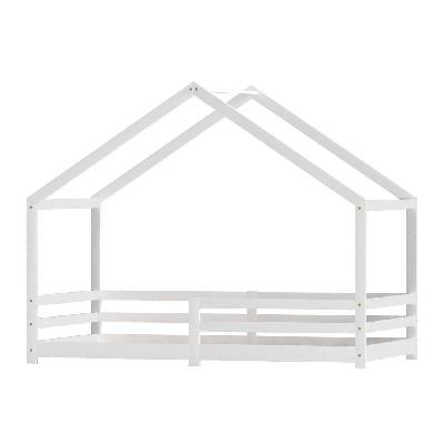 bed frame wooden kids single house frame white amos