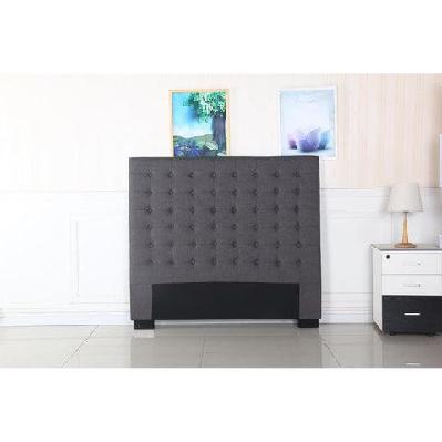 bed head double charcoal headboard upholstery fabric tufted buttons