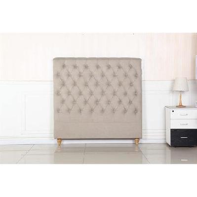 bed head double size french provincial headboard upholsterd fabric beige