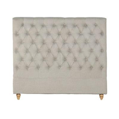 bed head double size french provincial headboard upholsterd fabric beige
