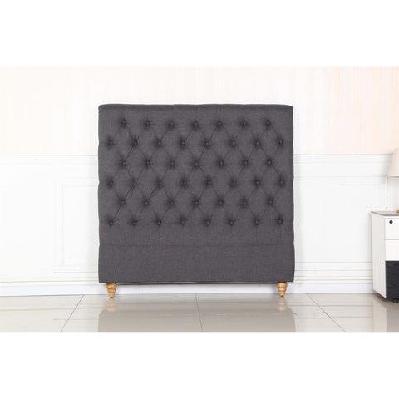 bed head double size french provincial headboard upholsterd fabric charcoal