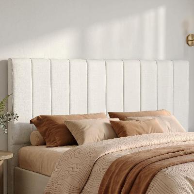bed head headboard king linen 183cm - beige