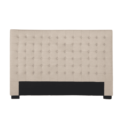 bed head king beige headboard upholstery fabric tufted buttons
