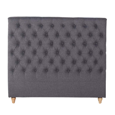 bed head queen size french provincial headboard upholsterd fabric charcoal