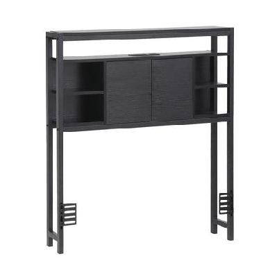 bed headboard king single storage bedhead charging station black