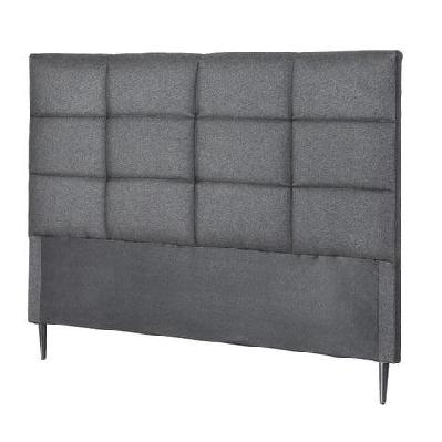 bed headboard queen bedhead linen fabric charcoal