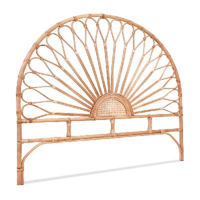 bed headboard queen bedhead rattan - mari pine