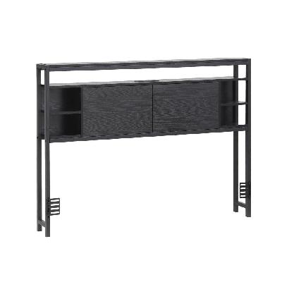 bed headboard queen storage bedhead charging station black