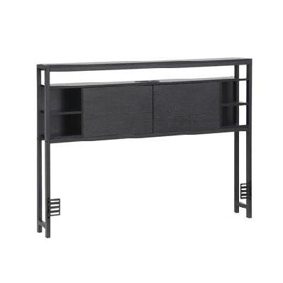 bed headboard queen storage bedhead charging station black