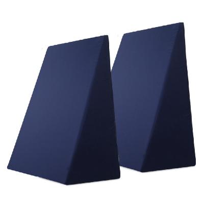 bedding 2x memory foam wedge pillow neck back support with cover waterproof blue