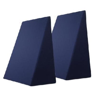 bedding 2x memory foam wedge pillow neck back support with cover waterproof blue