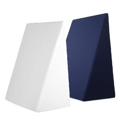 bedding 2x memory foam wedge pillow neck back support with cover waterproof white blue