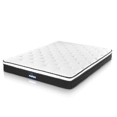 bedding bonita euro top bonnell spring mattress 21cm thick – double