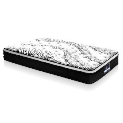 bedding como euro top pocket spring mattress 32cm thick – single