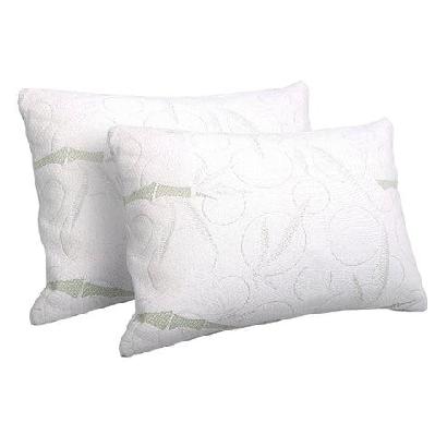 bedding set of 2 bamboo pillow with memory foam