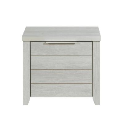 bedside table 2 drawers storage table night stand mdf in white ash