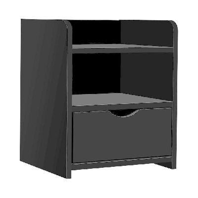 bedside table drawer - black