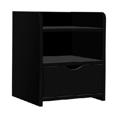 bedside table drawer - black