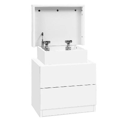 bedside tables 2 drawers side table storage nightstand white bedroom wood