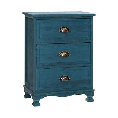bedside tables drawers side table cabinet vintage blue storage nightstand