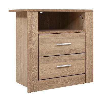 bedside tables drawers storage cabinet shelf side end table oak