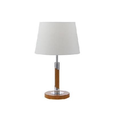 belmore contemporary table desk lamp light metal fabric teak white