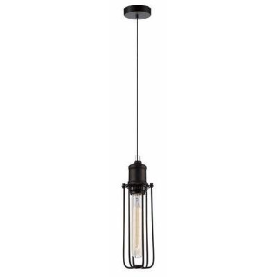 blackband pendant lamp light interior es black tubular cage od75mm