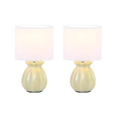 bloom ceramic table desk lamp light set of 2 - mint
