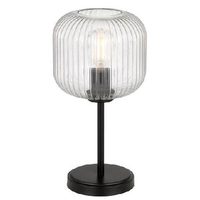 bobo modern table desk lamp light glass metal black clear