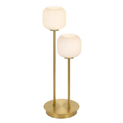 bobo modern table desk lamp light glass metal opal matt antique gold matte