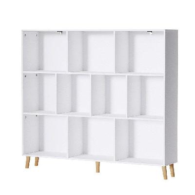 bookshelf 3 tiers 10 cubes - cora white