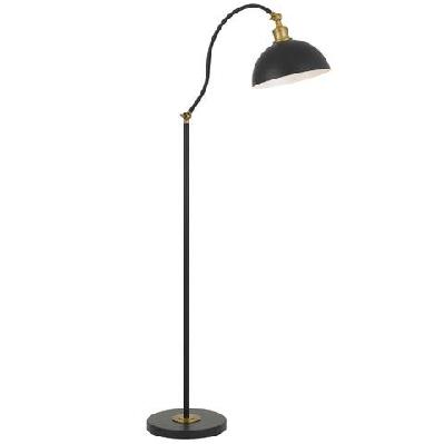 brevik modern standing floor lamp light metal black satin