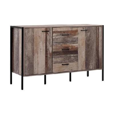 buffet sideboard storage cabinet industrial rustic wooden