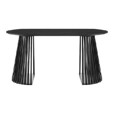 calandra rectangle kitchen dining table 160cm black