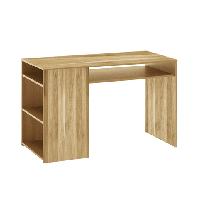 caley wooden study writing computer working office desk table - natural