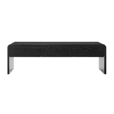 callex lowline tv stand entertainment unit 3-drawers black