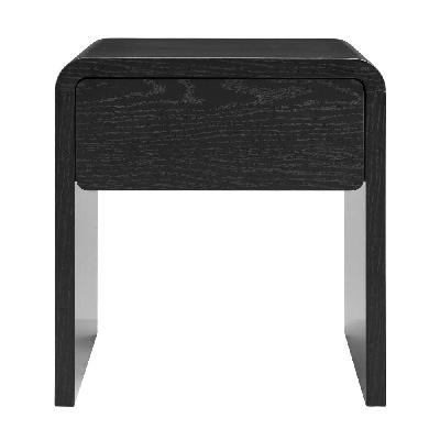 callex nightstand bedside unit side table 1-drawer black