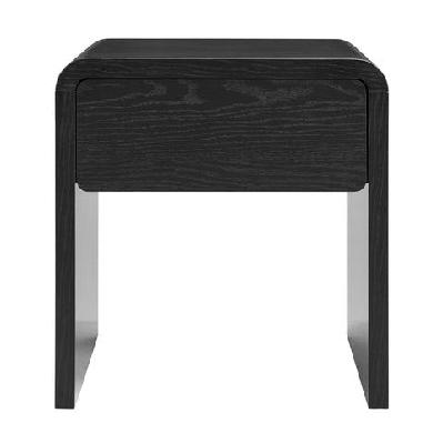 callex nightstand bedside unit side table 1-drawer black