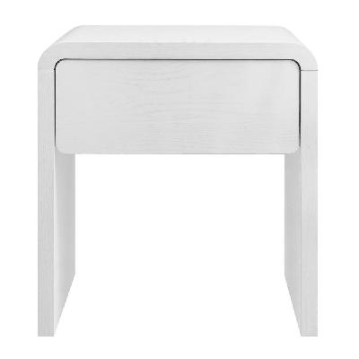 callex nightstand bedside unit side table 1-drawer white