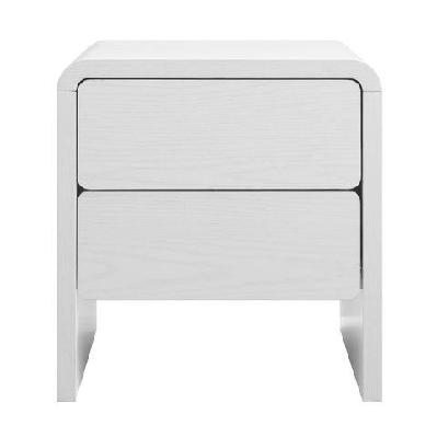 callex nightstand bedside unit side table 2-drawer white