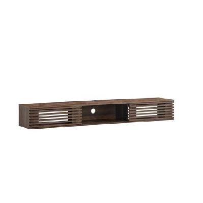 camille wall-mounted entertainment unit tv stand 2-doors 180cm walnut