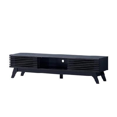 camille wooden lowline entertainment unit tv stand 180cm 2-doors black