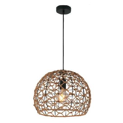 canamo pendant lamp light interior es 40w wine glass hemp rope and black hardware od360mm
