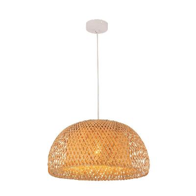 canasta pendant lamp light interior es 40w small bamboo finish od380mm x l230mm
